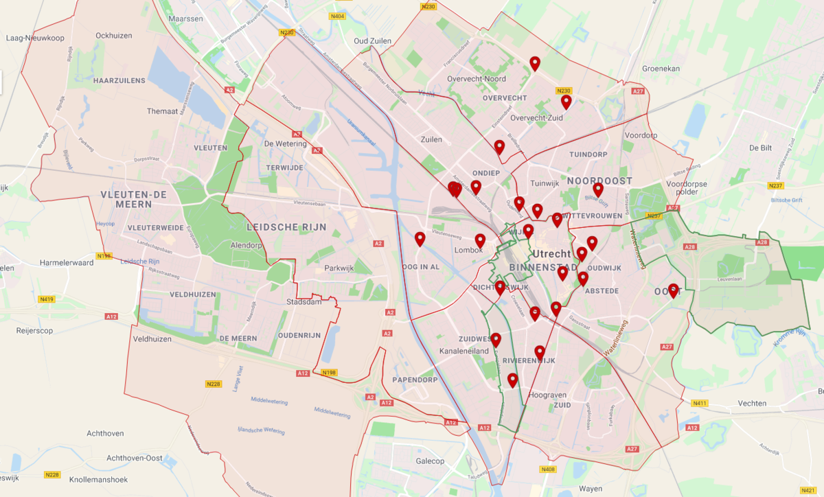 naar website met kaart over ruimtelijke projecten in Utrecht