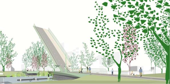 klik en vergroot de impressie van de brug omschreven onder schets- en voorlopig ontwerp 