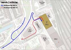 klik en vergroot de routebeschrijving naar parkeergarage stadskantoor, zie uitgeschreven routebeschrijving bij afbeelding