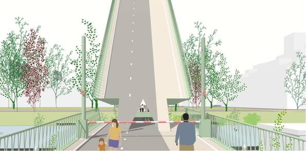 klik en vergroot de impressie van de brug omschreven onder schets- en voorlopig ontwerp 