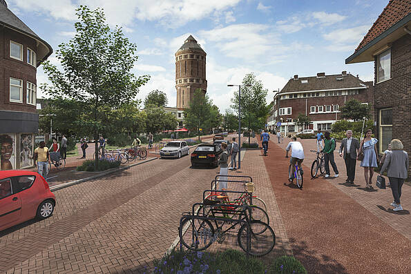 Impressie 4 hoe de Amsterdamsestraatweg eruit komt te zien na het opnieuw inrichten. 