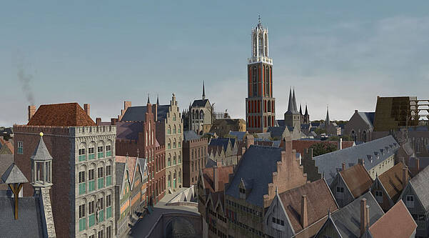 3d reconstructie van Utrecht met de Dom