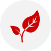 rode icoon van een blad