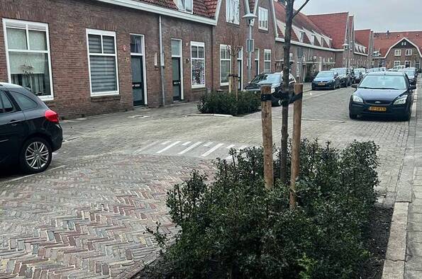 Klik om te vergroten, foto van de nieuwe situatie in de Reggestraat