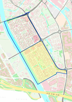klik en vergroot kaart met betaald parkeren kanaleneiland, omschreven in uitklapmenu ernaast