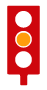 stoplicht dat op oranje staat