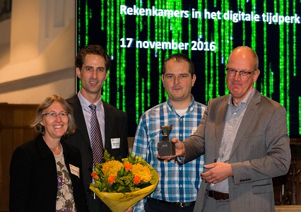Onderzoeksteam rekenkamer met Goudvink award