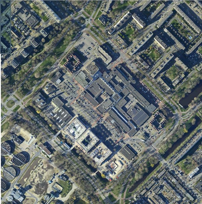 Overvecht Centrum vanuit de lucht