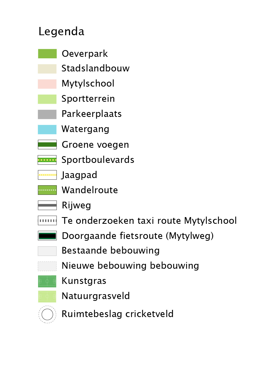 legenda bij kaart voorkeursvariant