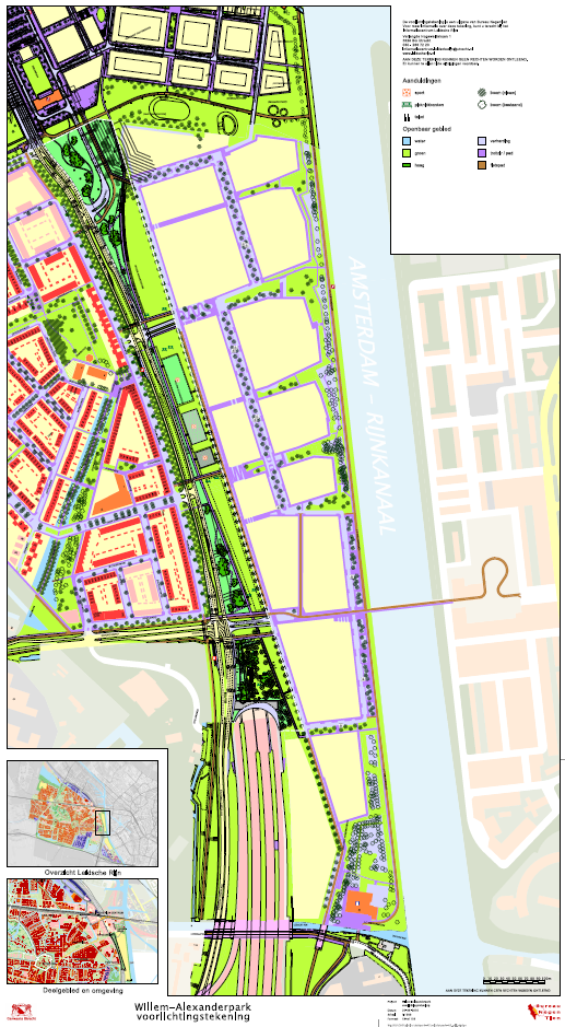 Gedetailleerde kaart voor Willem Alexanderpark
