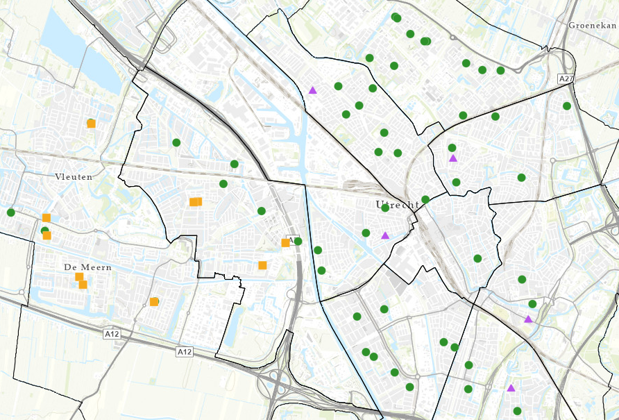 Go to the map with preschools